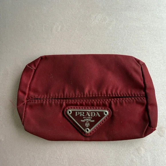 Prada Red Mini Nylon Pouch - Picture 2 of 10